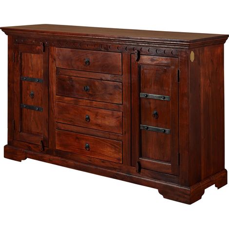 credenza in legno di Acacia 150x45x89 nougat laccato OXFORD 513