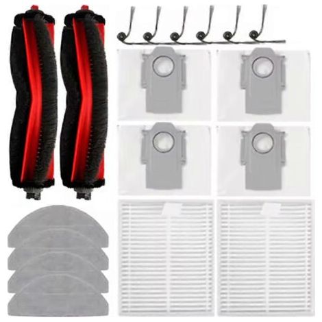 NALOOKAMIC 18 pièces de rechange pour aspirateur Roborock Q7 M5+ / Q7 L5+ / Q7 TF+ / Q7T+ Plus : brosse, filtre, chiffon, sac à poussière (1/4)