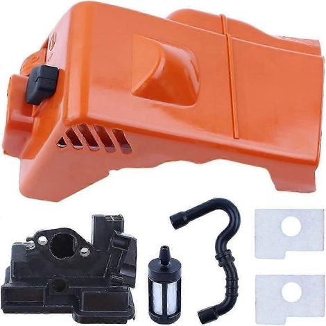 Kit de filtre à air et de boîtier pour couvercle de moteur supérieur de tronçonneuse Stihl MS180 MS170 018 017, comprenant le couvercle de moteur supérieur, le boîtier, le filtre à air et le filtre à (1/5)