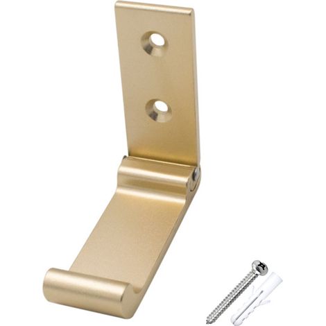 Doppelwandhaken, Aluminiumlegierung, korrosionsbeständig, wendbar, in Weiß, Gold und Silber erhältlich, Standardgröße – 2 Stück