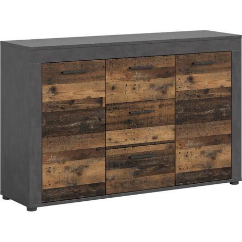 Jam Sideboard 2 Türen, 3 Schubladen Eiche Dekor.