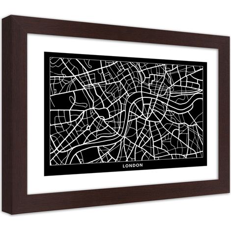 Quadro con cornice, Piano regolatore di Londra - 90x60 (1/5)