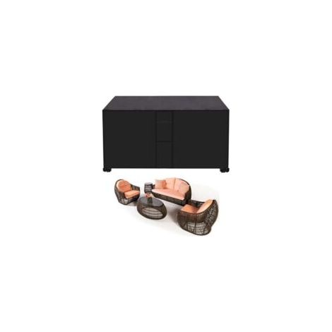 Telo di copertura per mobili da giardino 120x120x74 cm, copertura per mobili, copertura per tavolo da giardino, copertura protettiva impermeabile per mobili da giardino, tessuto Oxford 420D. - Crezuo
