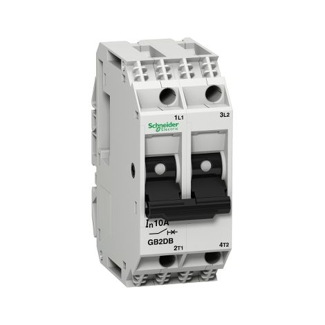 Disyuntor MAGTER 2P 8A con protección térmica y doble polo.