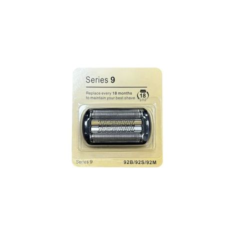 Tête de rasage de rechange 92S pour rasoirs Braun Série 9, compatible avec les modèles Braun S9 9080cc, 9095cc, 9260s, 9291cc, 9296cc et 9330s, noire (1/4)