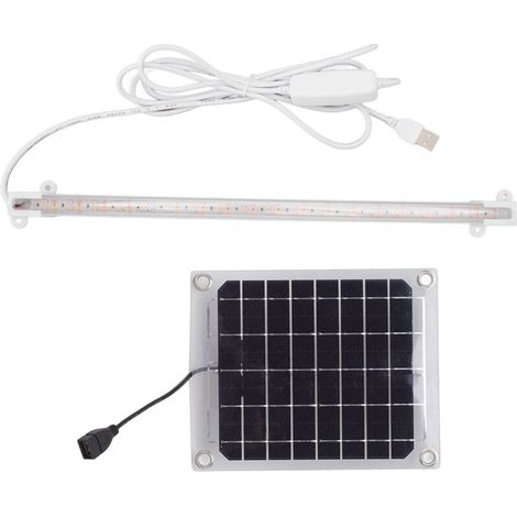 LED-Pflanzenlichtleiste, Solar-Pflanzenlampe, LED-Pflanzenlichtleiste für Balkon-Gewächshaus, Kräuter, Gemüse, Blumen (1) (1/4)