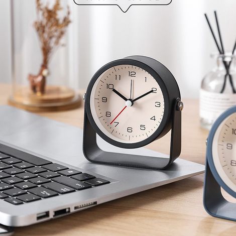 Réveil à Piles De 3,9 Pouces Antique, Réveil Analogique Rétro Avec Rotation À 360°, Horloge De Bureau De Chevet Silencieuse, Réveil Sans Tic-Tac Pour Chambre À Coucher Pour Horloge Cadeau De Bureau De (1/5)