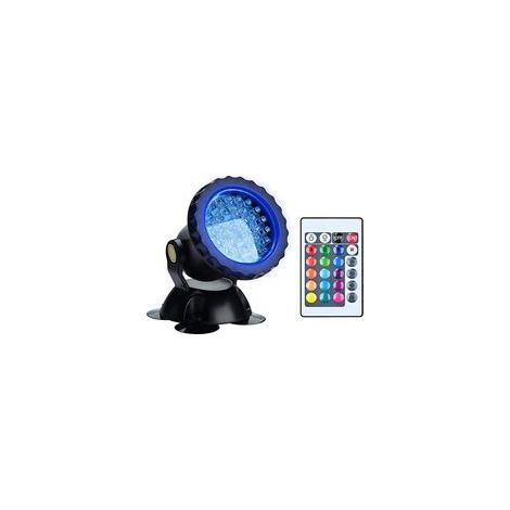 RGB Projecteur Aquarium,sous-Marine Eclairage Submersible pour Poisson, LED étanche IP68 Lampe Angle Réglable Lumière avec Télécommande pour Jardin Pond Piscine Fontaine (1 Pack) [Classe énergétique A (1/2)
