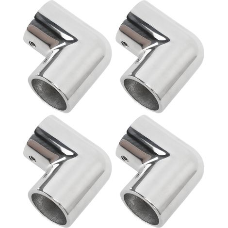 Connecteur de Tuyaux de Coude à 90 Degrés en Acier Inoxydable 316, Ajustement de Rail à Main, 2 Pièces en Acier en Acier Inoxydable pour Tuyaux 7/8 ou 1 Pouce.