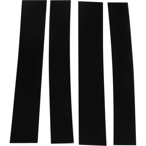 4 pièces de garniture de montant de porte style 4D, finition noir brillant miroir, autocollant de remplacement pour Escalade 2007-2014 (1/5)