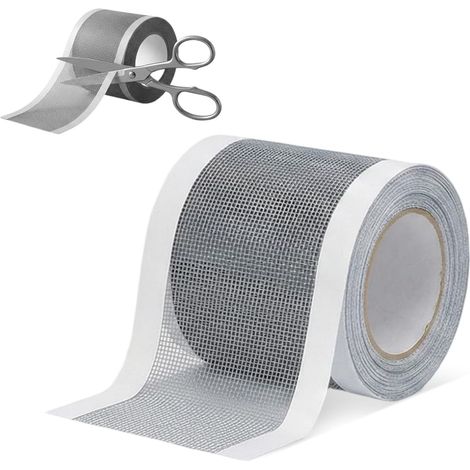 Ruban Réparation Moustiquaire Autocollant 7.6 cm x 5.5 m, Toile Fibre de Verre Imperméable pour Fenêtres, Portes, Tentes et Camping-Car (1/5)
