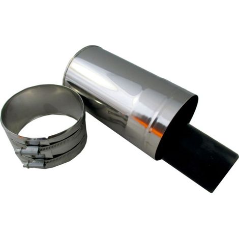 Wolf Embouchure Cob 2651915 DN 60/100, 290 mm, pour tuyau d&39air / d&39échappement, acier inoxydable / polypropylène