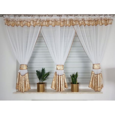 Capullos dorados para decoración de ventanas, listos para usar. (1/5)