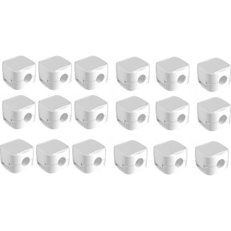 Clips de câbles magnétiques, gestion des câbles sous le bureau, supports de câbles autocollants pour bureau à domicile, blanc, 18 pièces. (1/5)