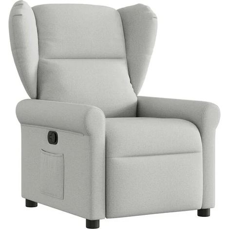 Fauteuil inclinable en tissu gris nuage (1/5)