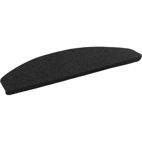 Alfombras autoadhesivas para escaleras 15 pcs Gris antracita vidaXL