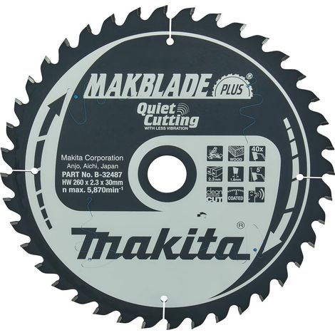 Makita  MAKBLADE  Hoja  de  sierra  260x30x40Z  -  B-32487