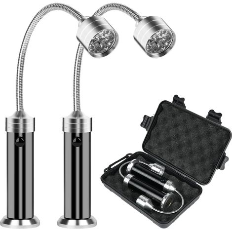 Grill Licht, 2 Stück Magnetische Grilllampe, Outdoor Grill Leuchten, BBQ Zubehör Set (360° Drehwinkel), für Barbecue Picknick mit Box