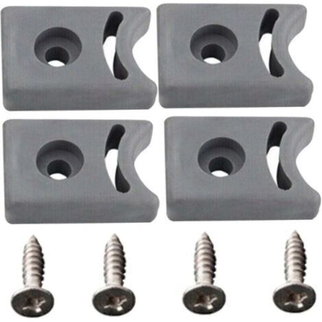 4 Butée De Porte De Douche Avec Vis Jeux De Butée De Porte Coulissante De Remplacement Pré-Percée Bloc De Protection Anti-Collision Accessoires De Douche (1/4)