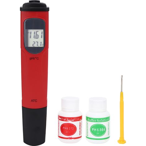 ph-009 Medidor de pH Digital Portátil, Resolución 0.01 y ATC, Electrodos Metálicos Impermeables – Ideal para Piscina y Acuario (1/5)