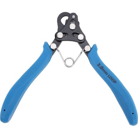 Pince à boucler en une étape de 3 mm pour la création de bijoux, compatible avec les fils d'or, d'argent, de cuivre et de fer de calibre 18 à 26, avec poignée bleue. (1/5)
