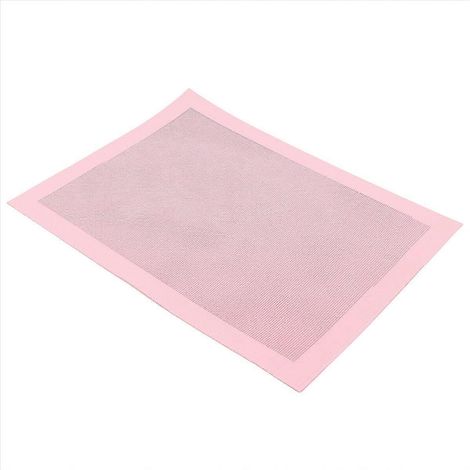 Perforierte Backmatten, 2er-Set rosa Silikonmatten für Backbleche mit halber Backzeit (1/5)