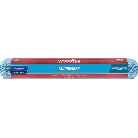 Wooster Microfiber 9/16" Nap Semi Rough Paint Roller Sleeve - 18 Inch