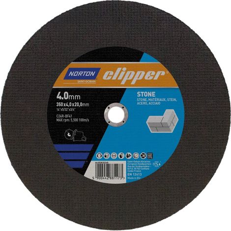 Trennscheibe D350x4,0mm Typ 41 STE Bohr.20mm NORTON CLIPPER (1/4)