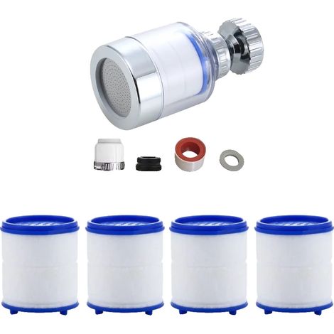 Filtro purificador de agua, elimina el cloro y los metales pesados, 2 unidades. (1/2)