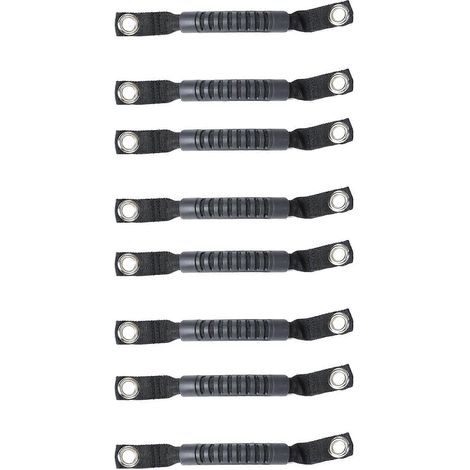 Lot de 8 poignées de maintien noires rembourrées pour sièges arrière de Jeep Wrangler JK TJ. (1/5)
