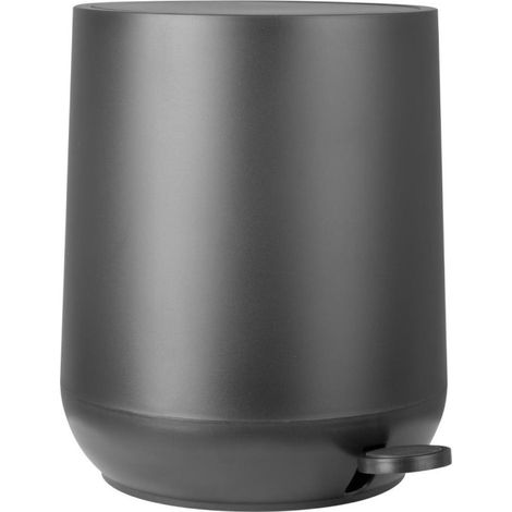 Poubelle à pédale ronde noire 5L - 245 x 245 x 290 mm - JANTEX (1/5)