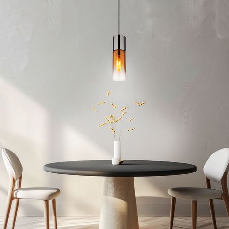 Hängeleuchte Pendellampe Esstischleuchte Küchenlampe 1 flammig Glas H 150 cm (1/4)