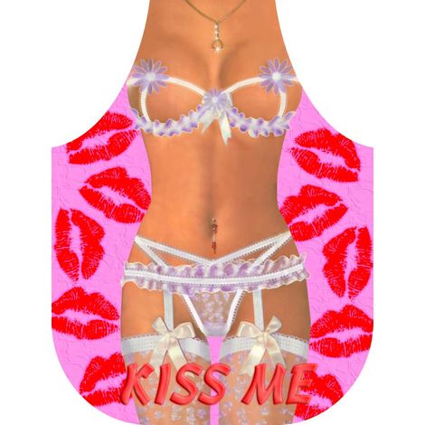 Sexy Küchenschürze Küss mich Küsse F14