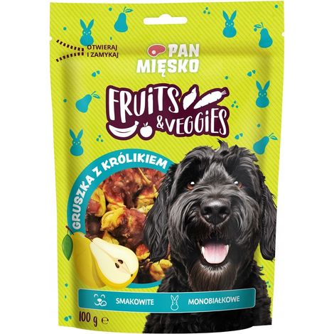 Friandise pour chien Mr. Mięsko POIRE avec LAPIN 100 g Fruits et légumes (1/2)