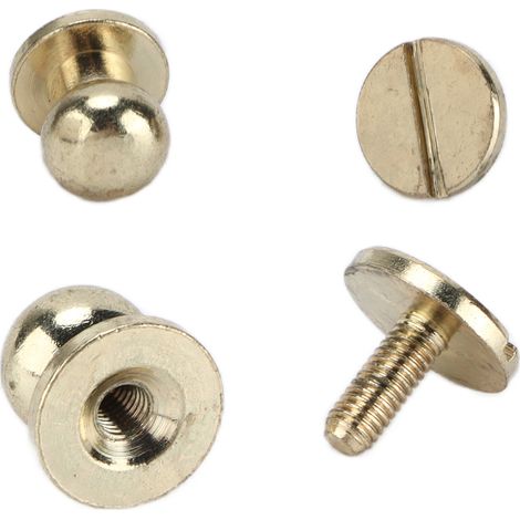 20 pièces rivets en laiton doré, résistants à l'usure pour accessoires de bagages et projets créatifs DIY - 10x8mm (1/5)