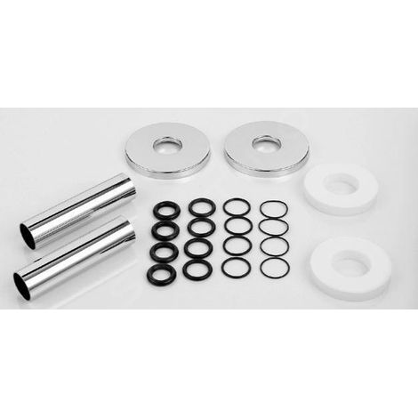 Zehnder Accessoires - Jeu de capuchons pour recouvrir le raccord au radiateur, acier inoxydable 853650