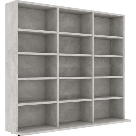 Maison Exclusive - Mobile Porta CD Grigio Cemento 100x23x89,5 cm Legno Multistrato