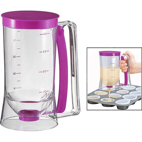 Distributeur de Pâte à Crêpes Capacité de 900ml Pratique pour Les Petits Gâteaux de Cuisson, Muffins, Crêpes, Beignets (1/5)