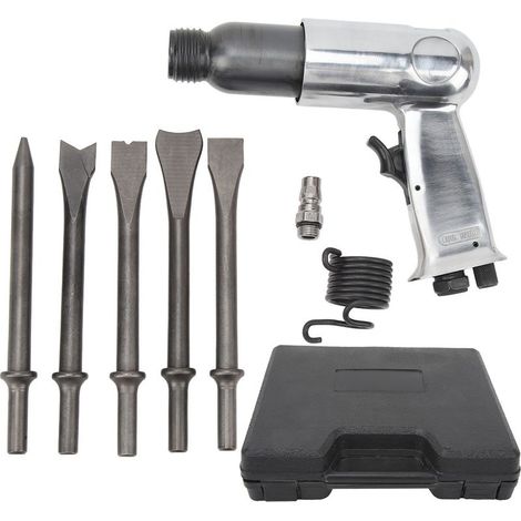 Kit de marteau pneumatique, burin pneumatique robuste, outil de forage, puissance pour la réparation de voiture, plaquette de frein, élimination de la rouille, baril moyen de 190mm (1/5)