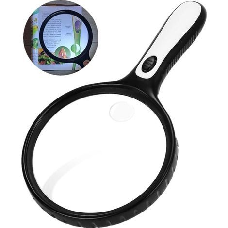 Lupa de lectura grande para niños e investigadores - Lupa de lectura 30X - Alta claridad y ligera - 146 mm - Lupa de lectura - Lupa - Lente de aumento - Lupa de lectura - Lente de aumento (1/5)