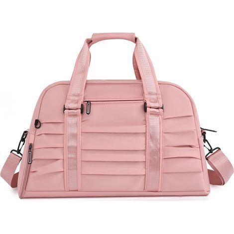 Women's sports bag, outdoor sports bag, waterproof and water-resistant compartments, gym bag, travel bag, pink color (1/4)