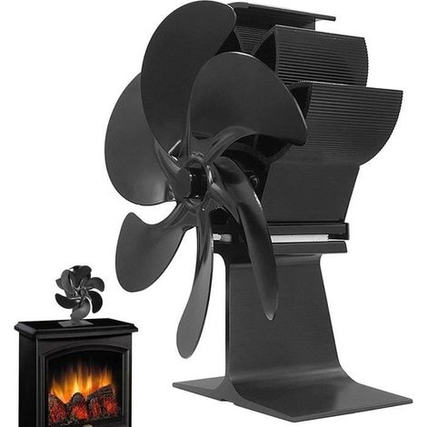 Holzofenventilator, 6-flügeliger, thermisch angetriebener Holzofenventilator, Holzofenventilator [730] (1/4)