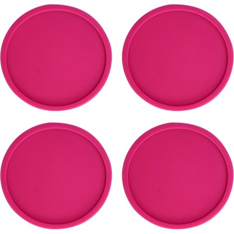 Sous-verre En Silicone - Résistant À La Chaleur Et Antidérapant - Pour Tasses Et Verres - Protection Des Surfaces - Lot De 4 (1/5)