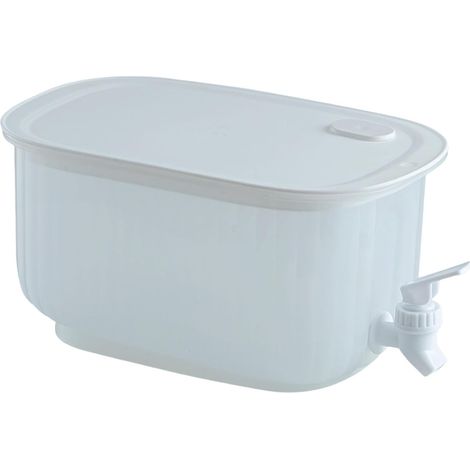 Distributeur de boissons avec robinet - Pichet d'eau anti-fuite avec robinet - Grande capacité - Pour réfrigérateur et bouilloire froide (1/5)