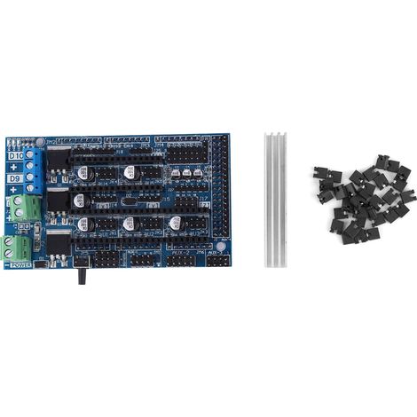 Carte Contrôleur Ramps 1.6 Avec Dissipateur Thermique Et Kit Connecteur Pour Imprimante 3D RepRap - Support 5 Moteurs - 270W Max (1/5)