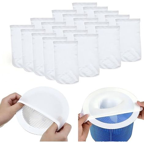 20 x Swimming Pool Skimmer Socks, Skimmer Socks, Nylon Fabric Filters, Pool Fabric Filters, Surface Skimmer for Swimming Pools (1/5)