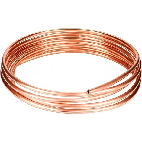 Tube en Cuivre Souple de 2M, Tuyau Rond en Cuivre de Frein OD 4mm/ID 3mm, pour la Technique de Réfrigération, Générateurs (1/5)
