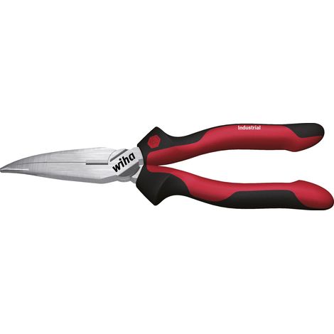 Wiha Pince demi-ronde Industrial avec taillant, forme courbe, env. 40° 200 mm, 8" (32328)