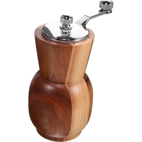 Moulin à poivre manuel, bois et inox, à manivelle (1/5)