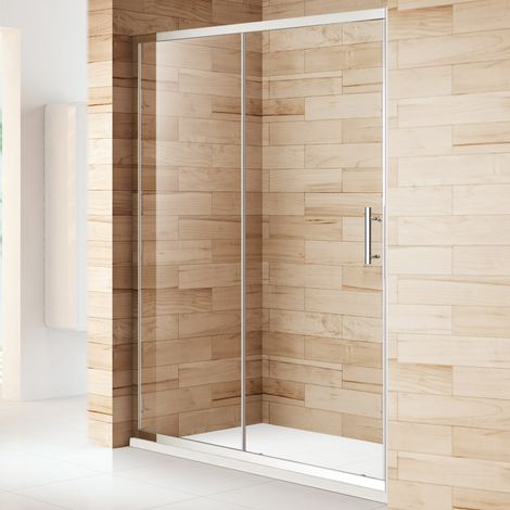 ELEGANT 1500mm Sliding Shower Door Reversible Bathroom Shower Enclosure Cubicle (1/4)